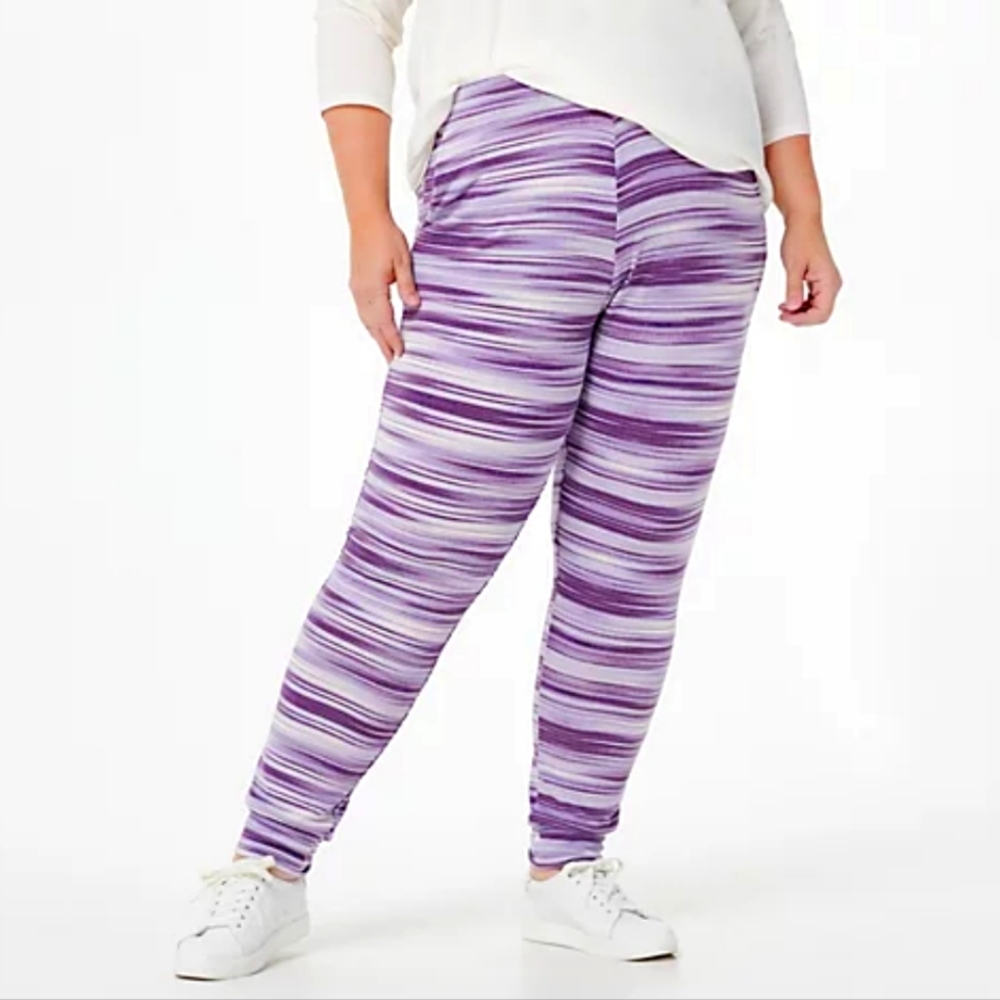 d and Co space dyed joggers Purple
